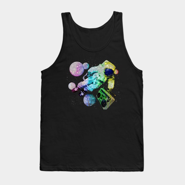 Boombox Space Man Tank Top by robotface